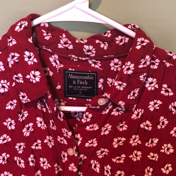 Abercrombie & fitch short sleeve flowered top - Picture 3 of 3